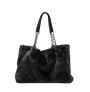 Large volume plush tote bag, shoulder bag for