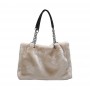 Large volume plush tote bag, shoulder bag for