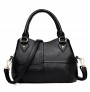 PU leather large capacity solid tote bag