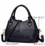 PU leather large capacity solid tote bag