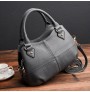 PU leather large capacity solid tote bag