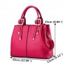 PU leather solid handbag