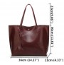 Oil wax casual PU leather bag with large capacity