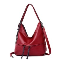 Faux leather designer shoulder bag