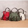 Multi-pocket canvas shopping shoulder bag