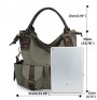 Multi-pocket canvas shopping shoulder bag