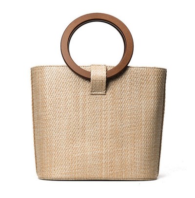 High-end woven beach messenger bag