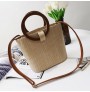 High-end woven beach messenger bag