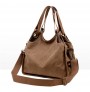 Large capacity canvas travelling shoulder bag