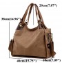 Large capacity canvas travelling shoulder bag