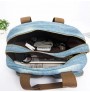 Multi-pocket casual denim cross-body bag