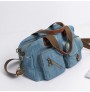 Multi-pocket casual denim cross-body bag