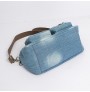 Multi-pocket casual denim cross-body bag