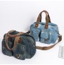 Multi-pocket casual denim cross-body bag