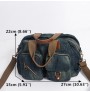 Multi-pocket casual denim cross-body bag