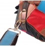 Leather patchwork shell messenger bag