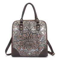 Elegant ethnic floral relievo cross-body bag