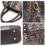 Elegant ethnic floral relievo cross-body bag