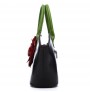 Ethnic rose decoration PU leather bag for