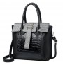 PU leather crocodile leather satchel bag