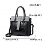 PU leather crocodile leather satchel bag