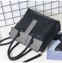 PU leather crocodile leather satchel bag