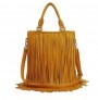 Classic tassel PU leather shoulder bag