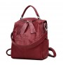 High-end sewing soft PU leather multi-functional backpack