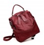 High-end sewing soft PU leather multi-functional backpack