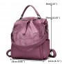 High-end sewing soft PU leather multi-functional backpack