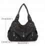 Soft leather casual shoulder bag