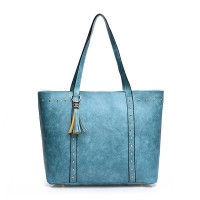 Large capacity tassel shoulder bag