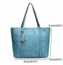 Large capacity tassel shoulder bag