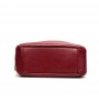 Double soft leather messenger bag