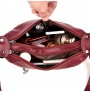 Double soft leather messenger bag