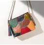 Patchwork antique leather messenger bag