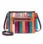 Patchwork antique leather messenger bag