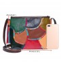 Patchwork antique leather messenger bag