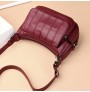 Soft leather casual messenger bag