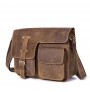 Leather retro cross-body bag for men