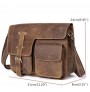 Leather retro cross-body bag for men