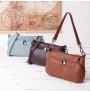 Multi-slot casual leather handbag