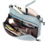 Multi-slot casual leather handbag