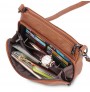 Multi-slot casual leather handbag