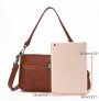 Multi-slot casual leather handbag