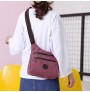 Canvas travel solid shoulder bag