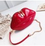 Personality lip chain messenger bag