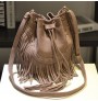 Fringed PU leather cross-body bag shoulder bag