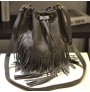 Fringed PU leather cross-body bag shoulder bag