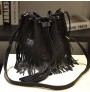 Fringed PU leather cross-body bag shoulder bag